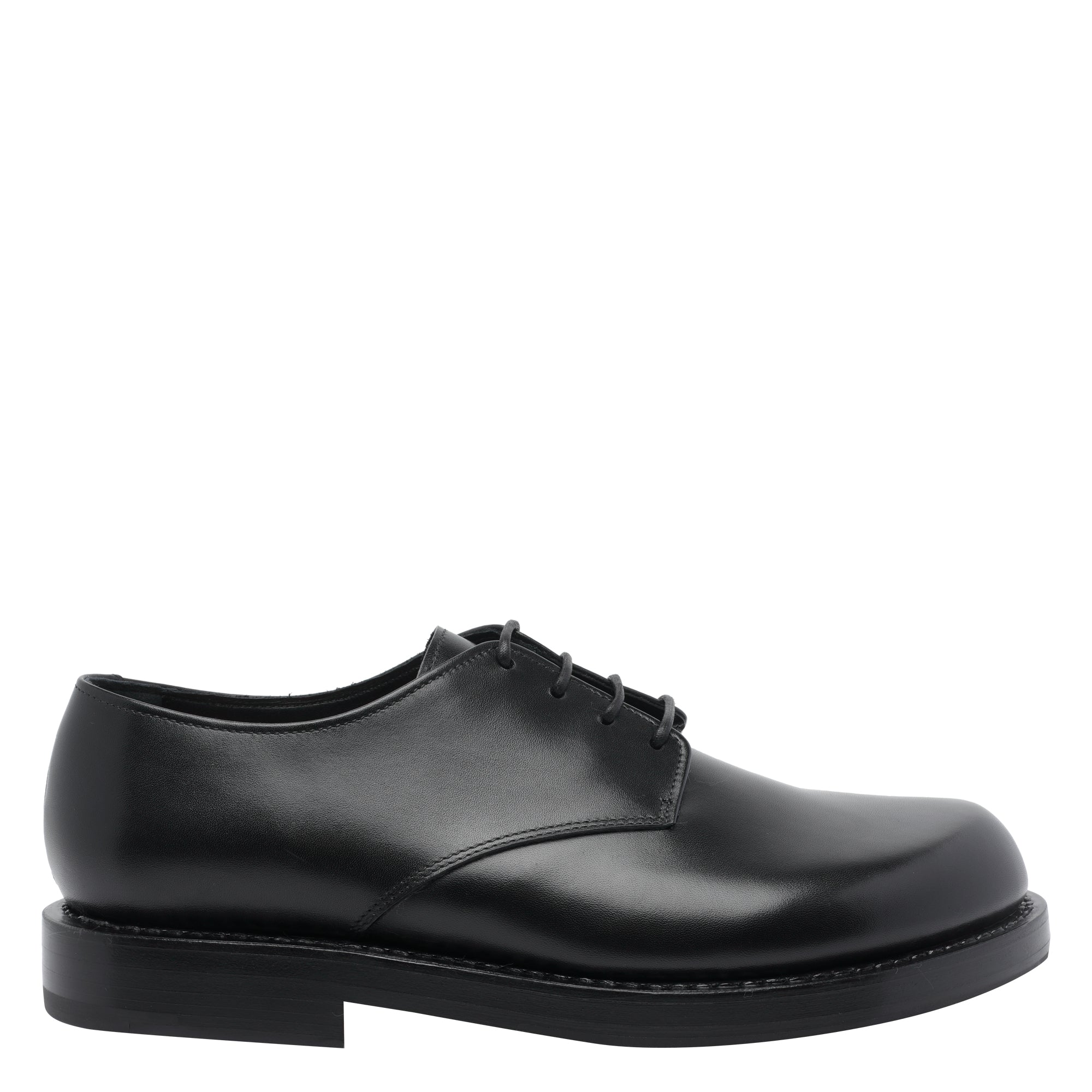 Premiata Flat Shoes Black Calf Leather/leather Sole