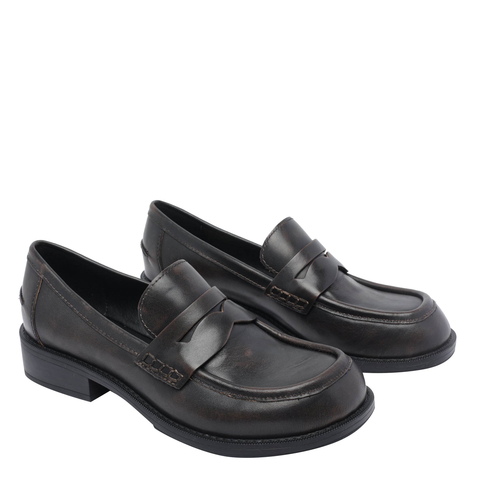 ASH Flat shoes Brown Calf Leather/rubber Sole