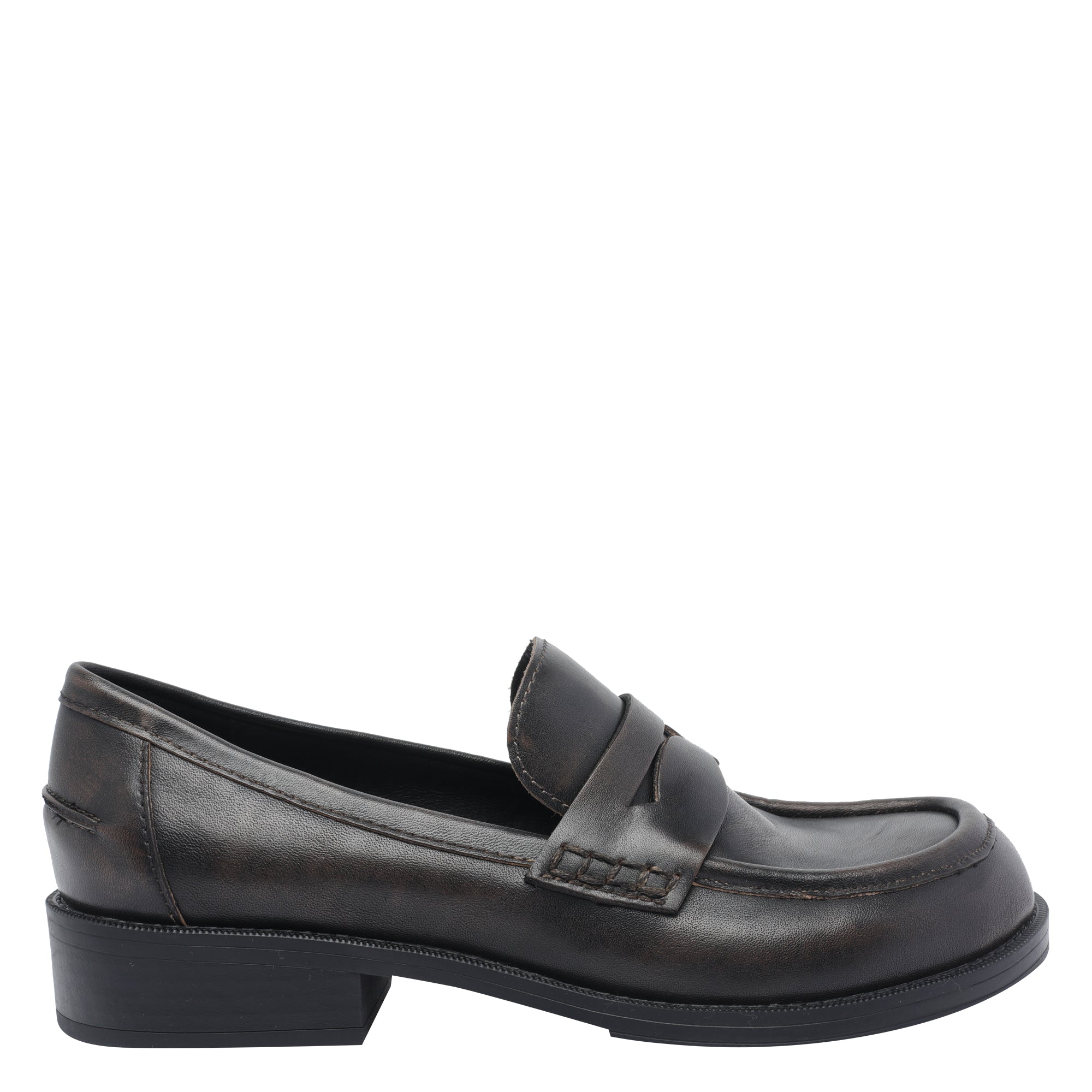 ASH Flat shoes Brown Calf Leather/rubber Sole