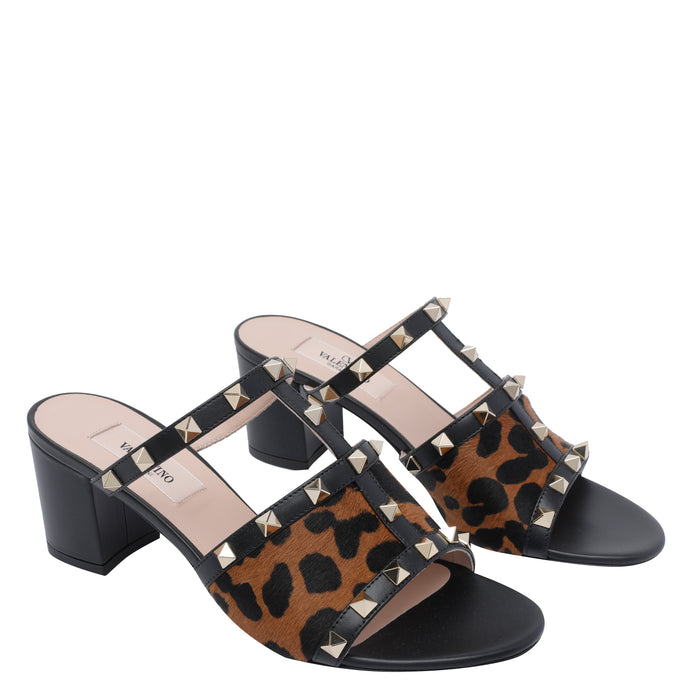 Valentino Garavani With Heel Black Calf Leather/leather Sole