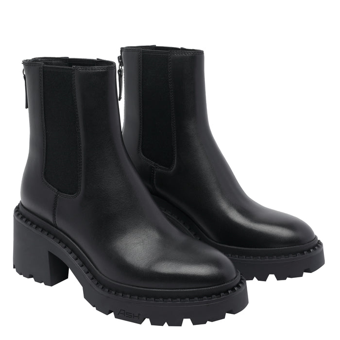 Ash Boots Black Calf Leather/rubber Sole