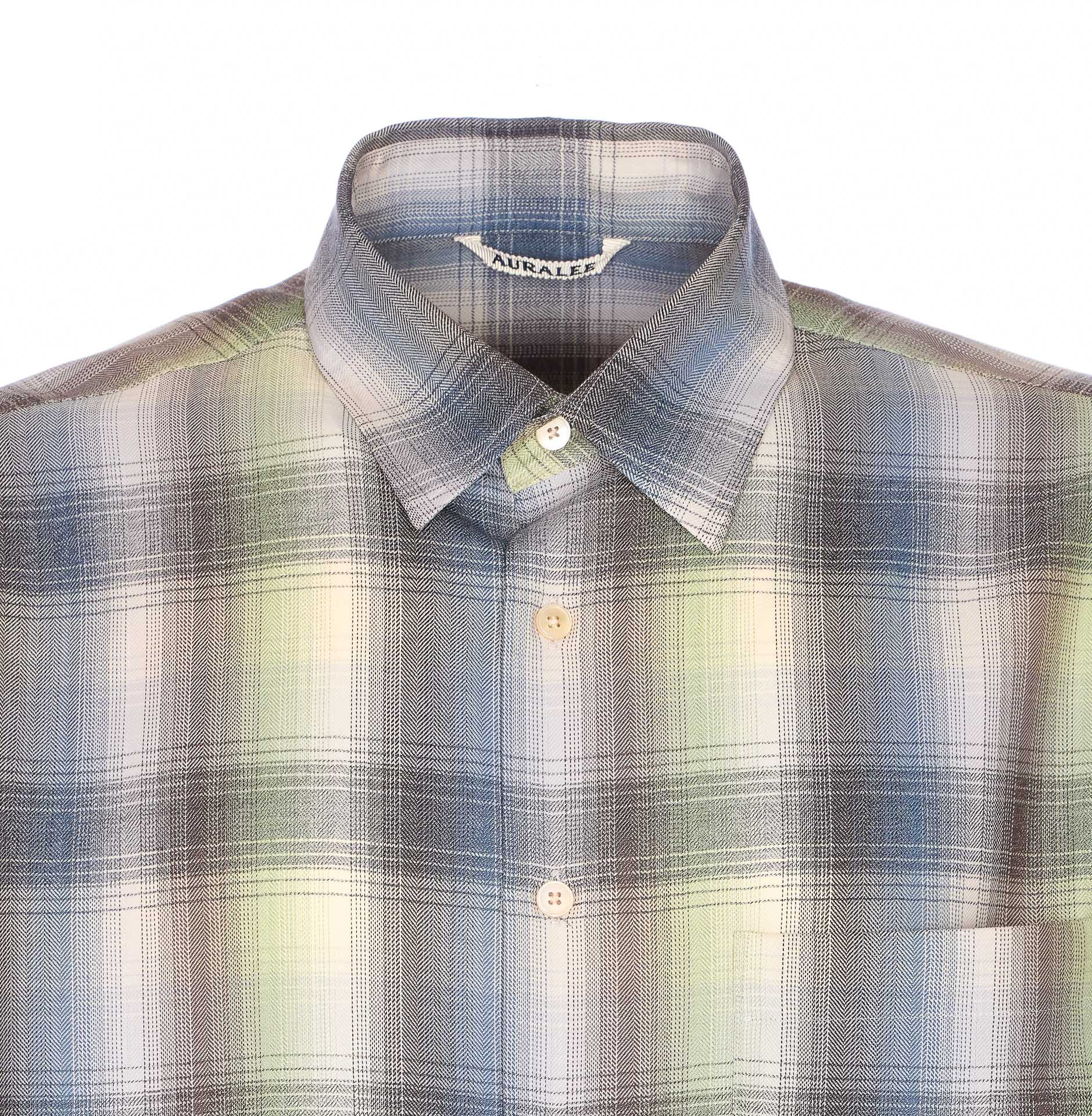 Auralee Shirts Blue Wool
