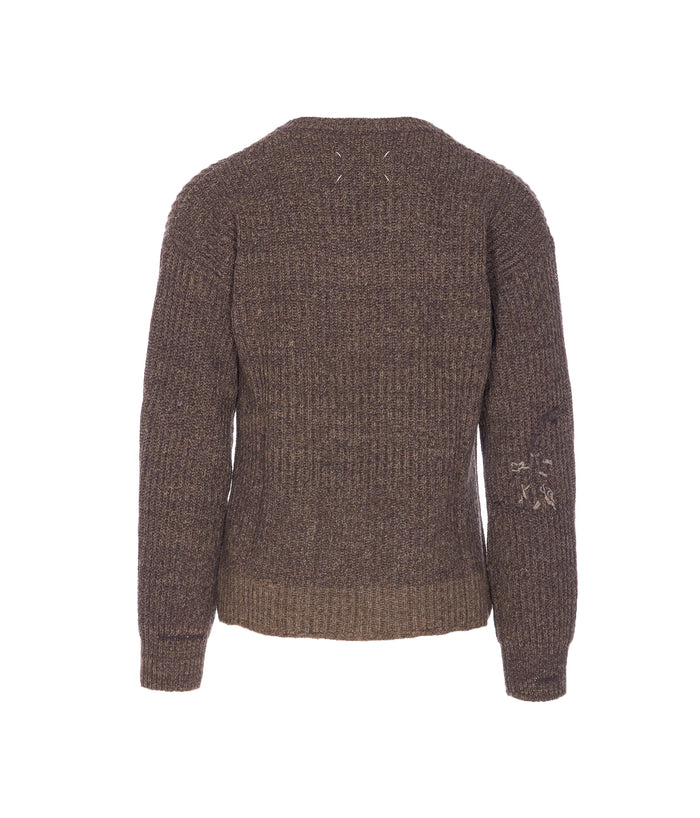 Maison Margiela Sweaters Brown Virgin Wool