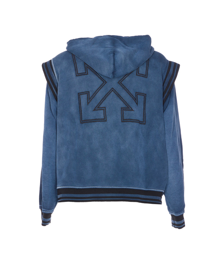 Off White Sweaters Blue Cotton