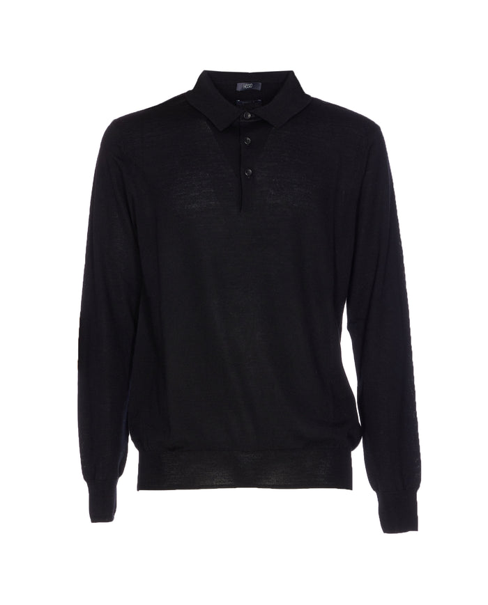Hosio T-Shirts And Polos Black Wool