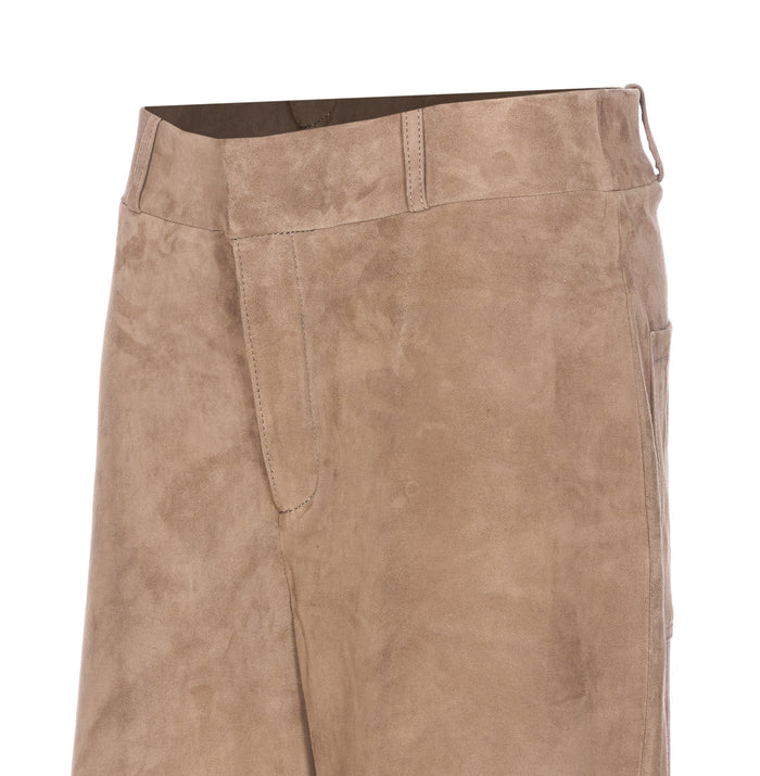 Arma Trousers Beige Lamb Leather