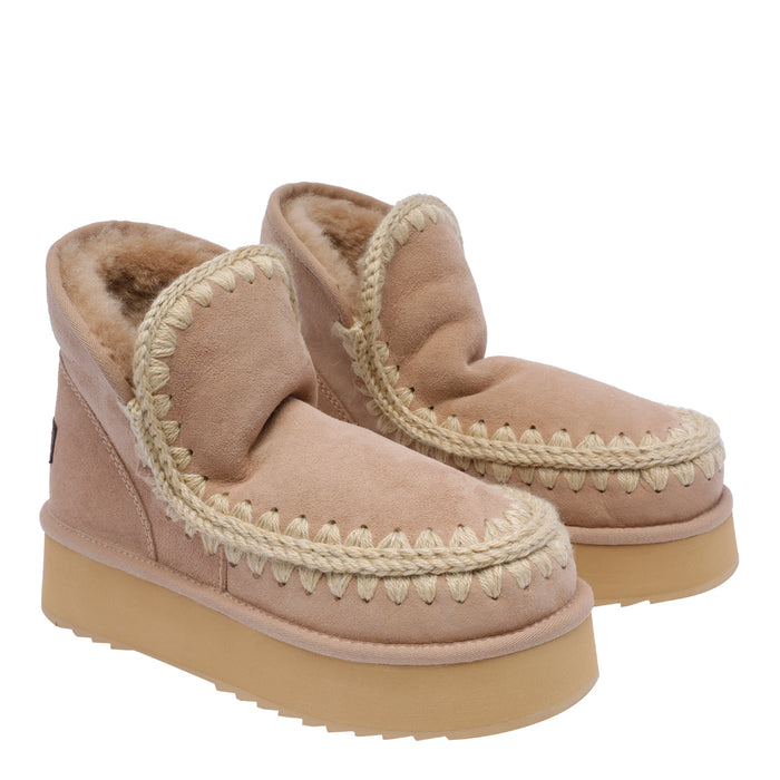 Mou Sneakers Beige Suede Leather/rubber Sole
