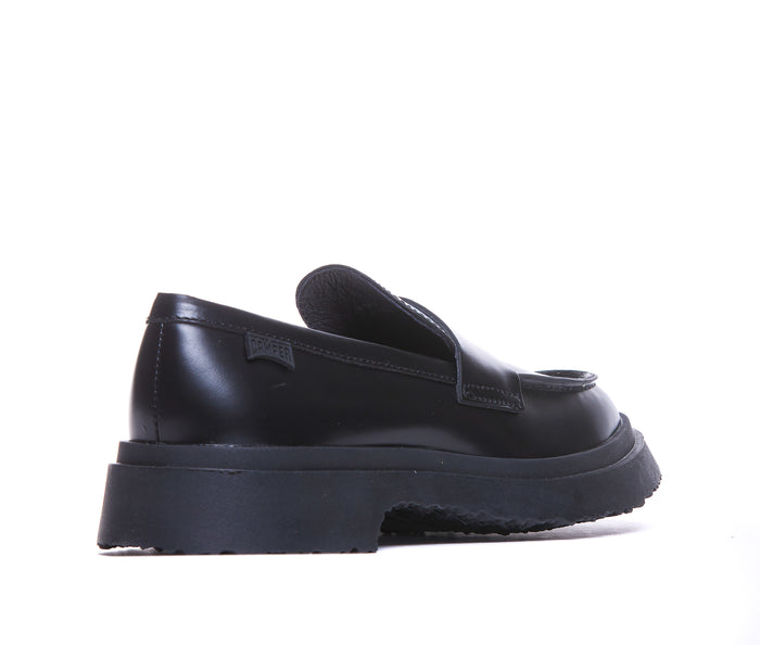 Camper Flat Shoes Black Calf Leather/rubber Sole