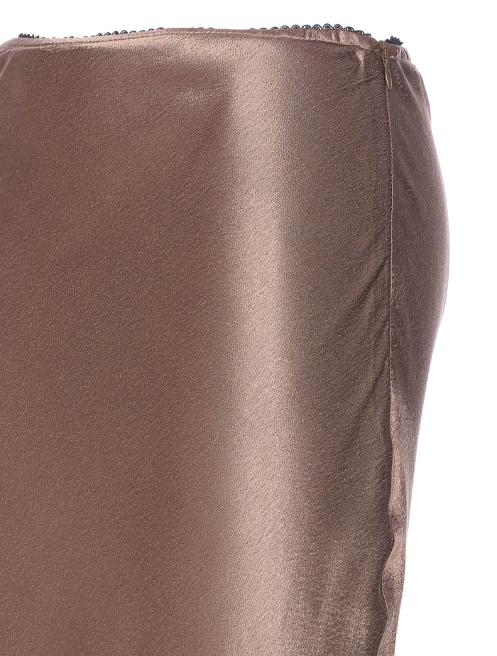 Eleh Skirts Brown Rayon
