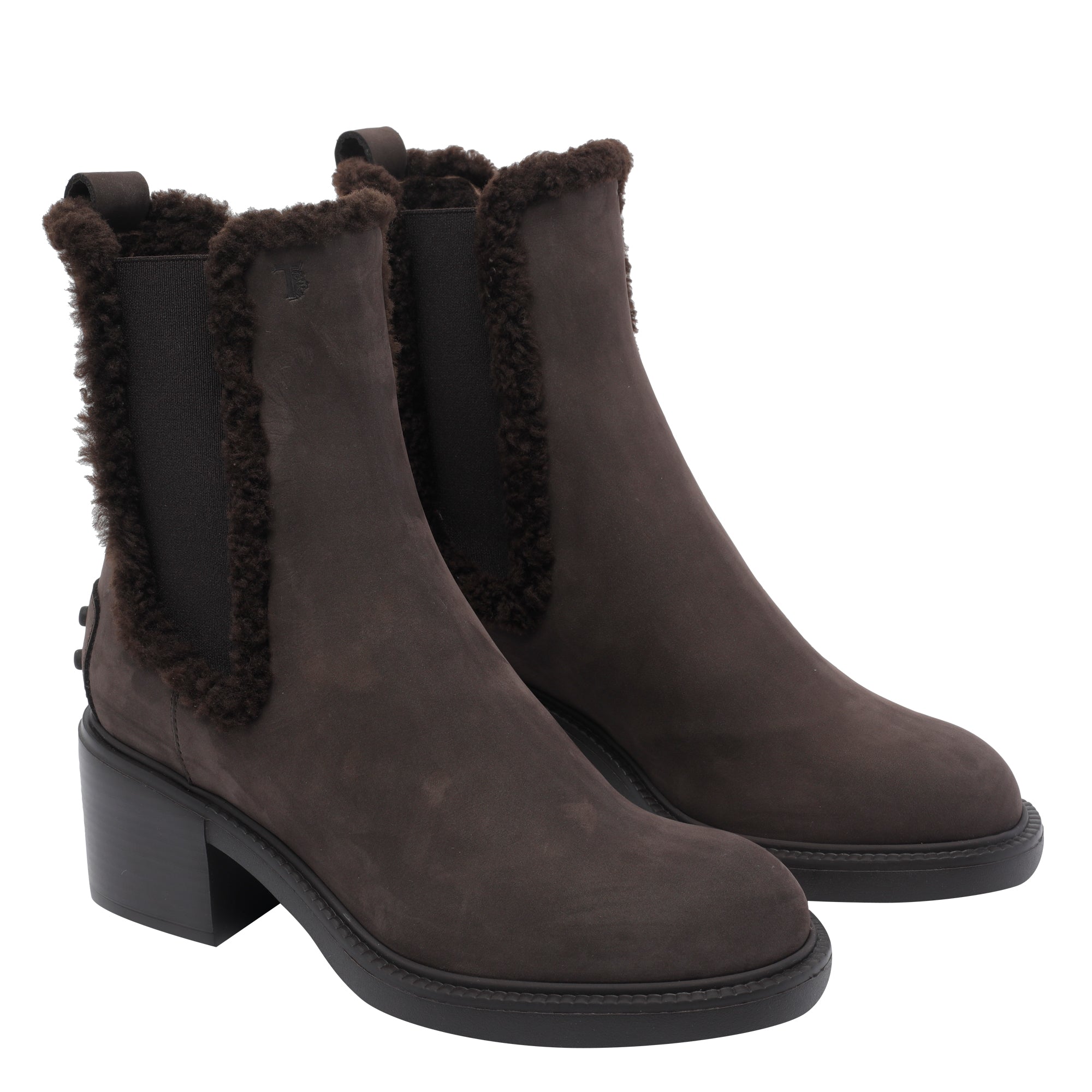 Tods Boots Brown Calf Leather/rubber Sole