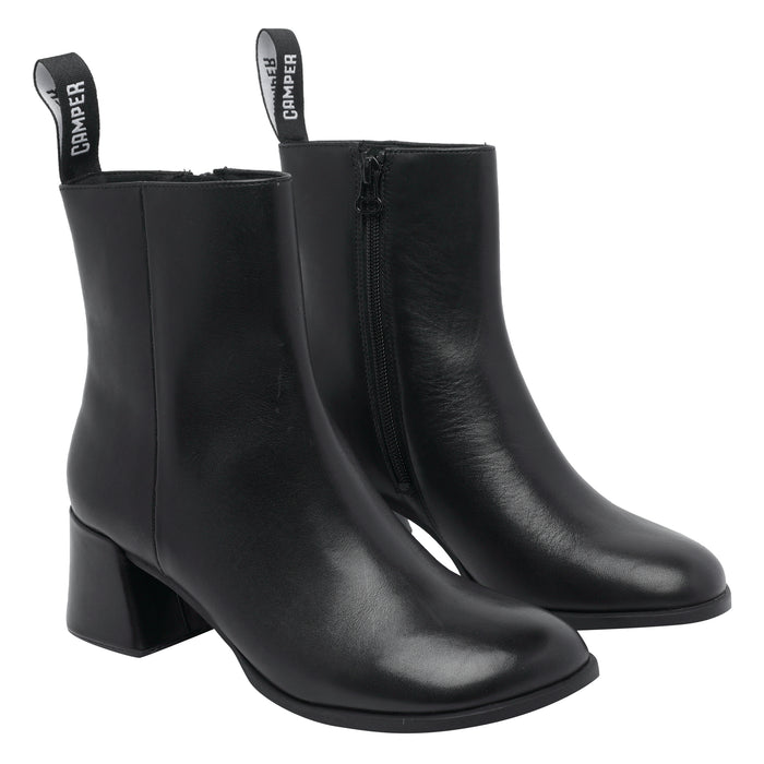 Camper Boots Black Calf Leather/rubber Sole