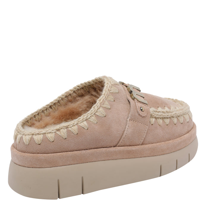 Mou Sandals Beige Suede Leather/rubber Sole