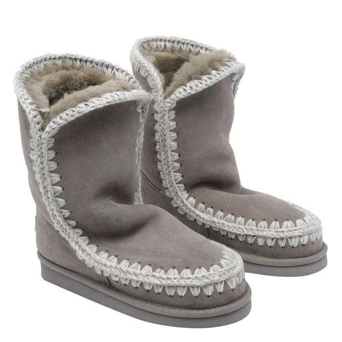 Mou Boots Grey Suede Leather/rubber Sole
