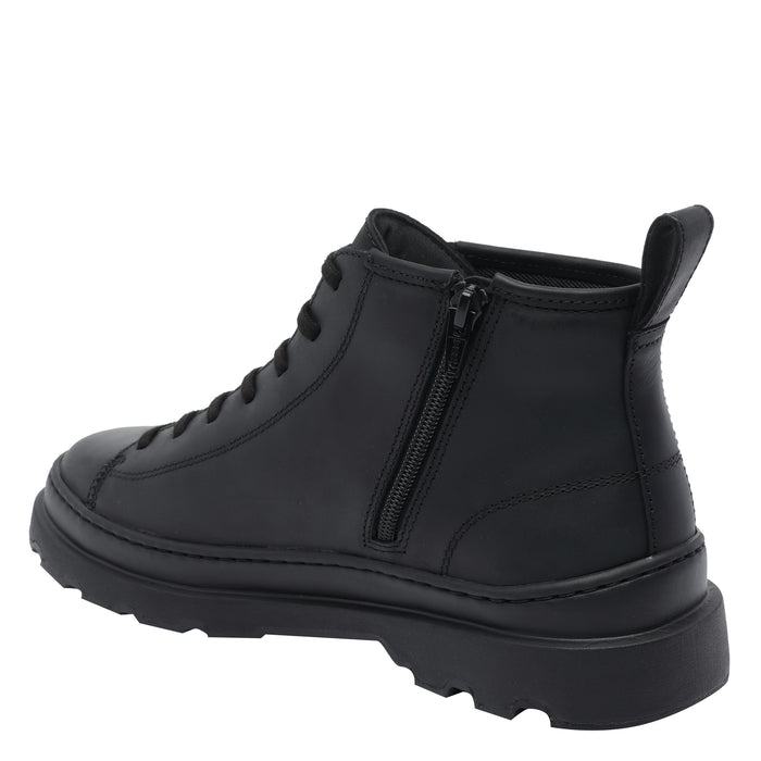 Camper Boots Black Calf Leather/rubber Sole