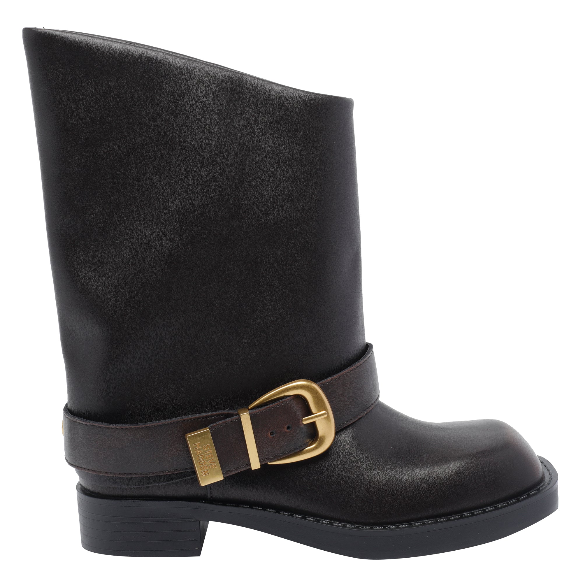 Steve Madden Boots Brown Calf Leather/rubber Sole