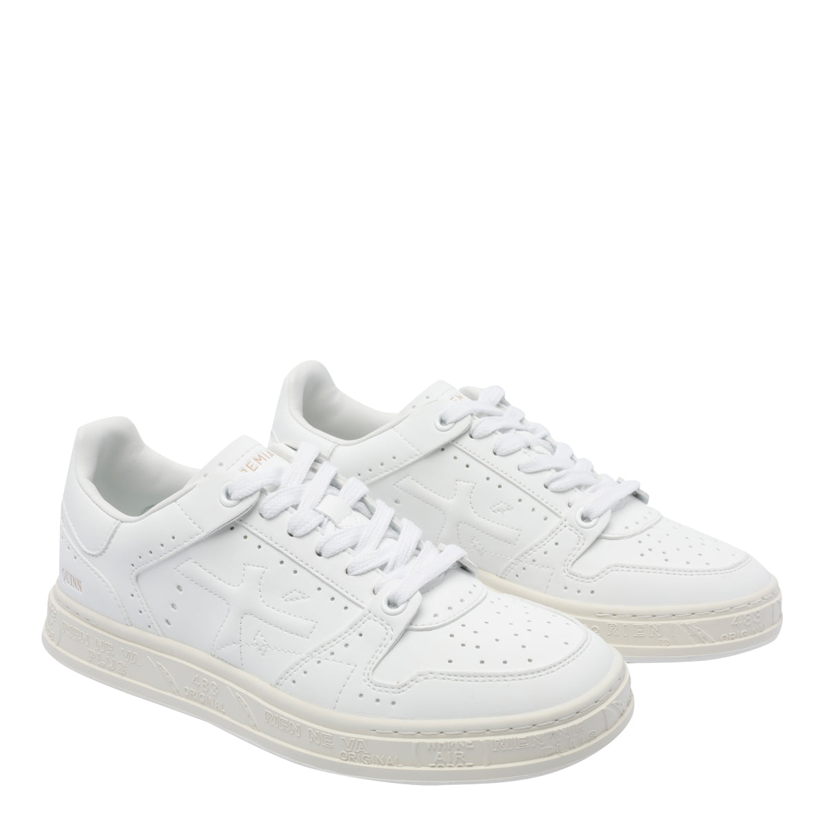 Premiata Sneakers White Calf Leather/rubber Sole