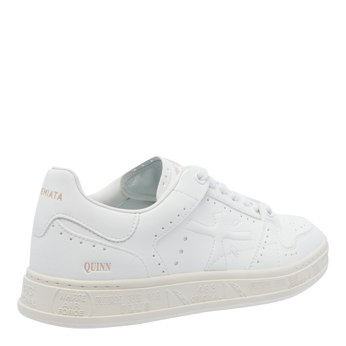 Premiata Sneakers White Calf Leather/rubber Sole