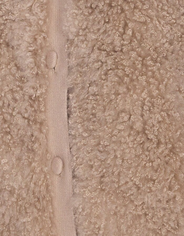 Yves Salomon Jackets Beige Lamb Hair