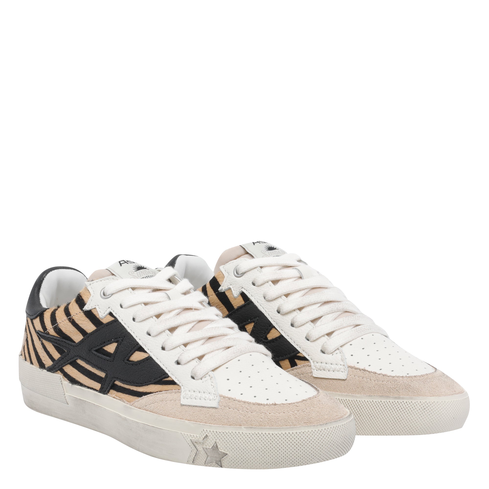 ASH Sneakers Beige Calf Leather/rubber Sole