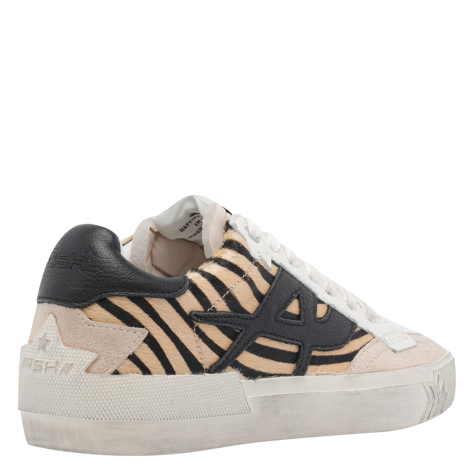 ASH Sneakers Beige Calf Leather/rubber Sole