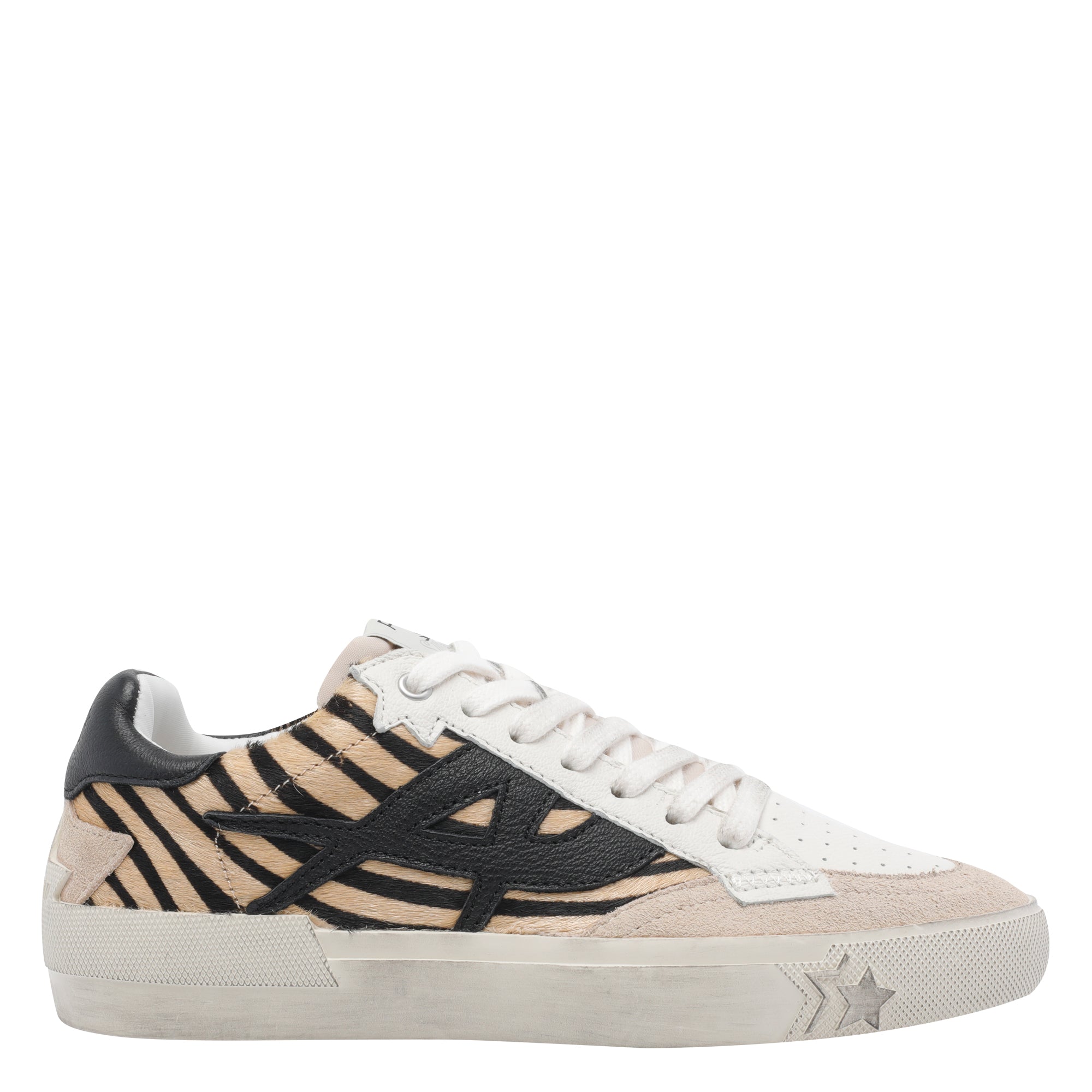 ASH Sneakers Beige Calf Leather/rubber Sole