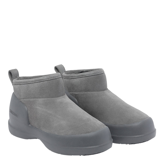 Moon Boot Grey Calf Leather/rubber Sole
