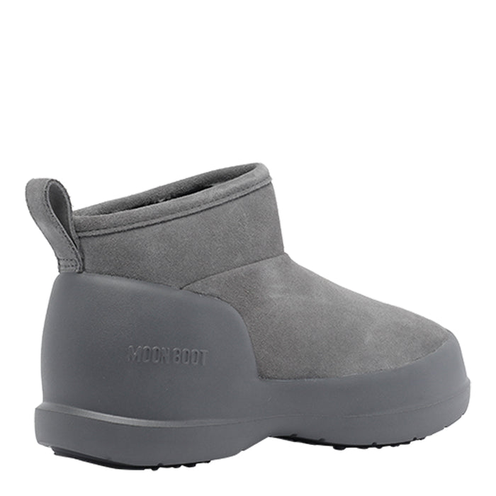 Moon Boot Grey Calf Leather/rubber Sole