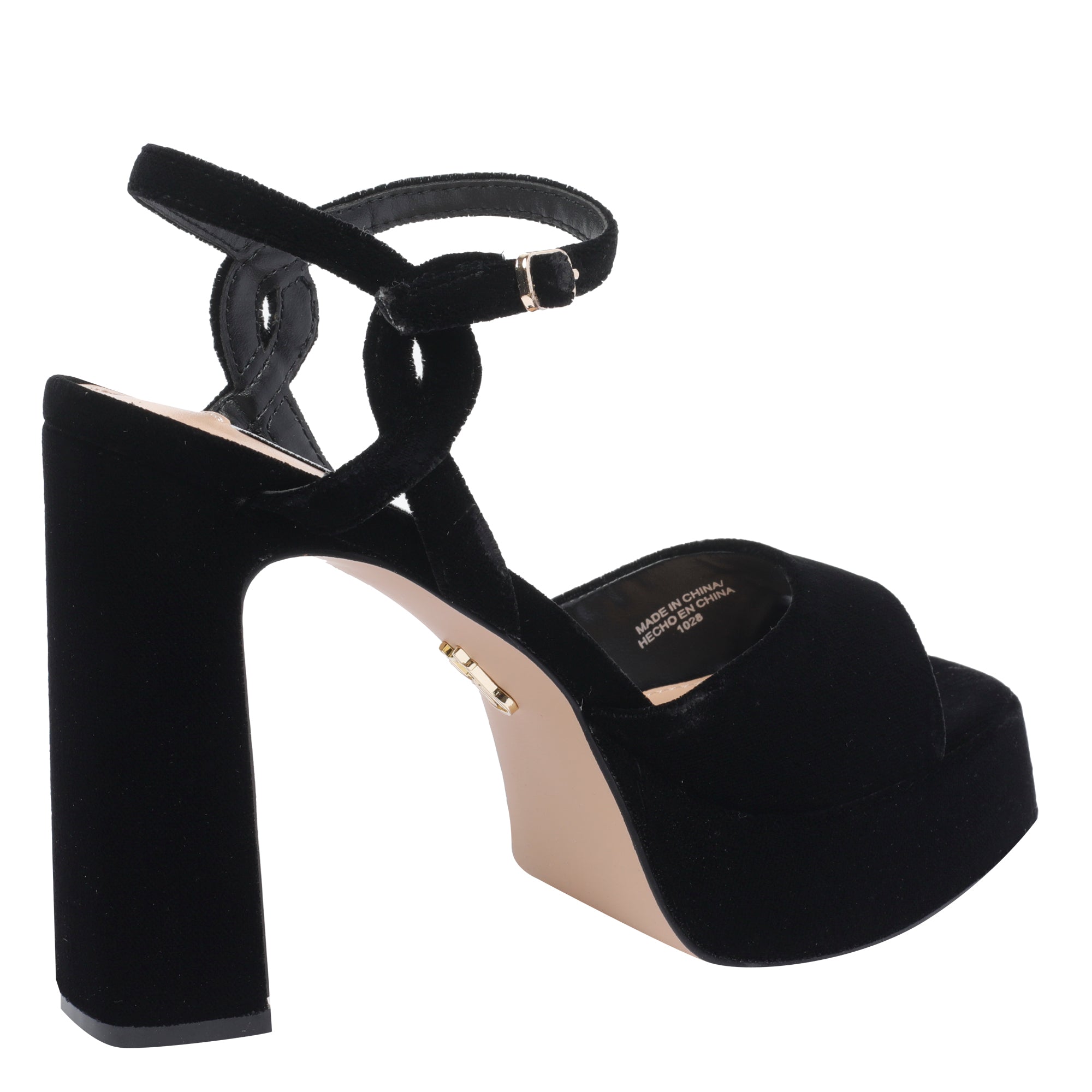 Steve Madden Sandals Black Velvet/rubber Sole