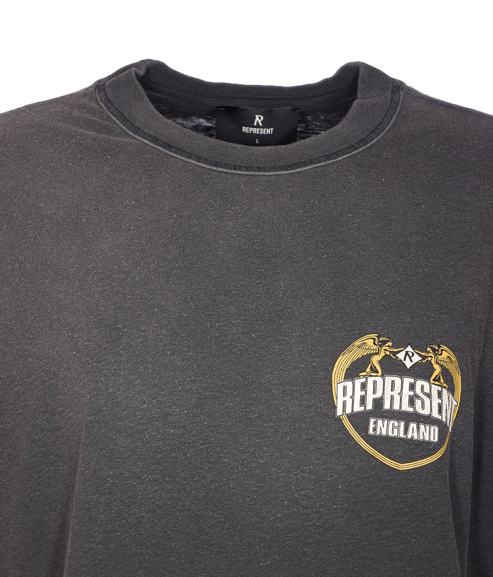 Represent T-shirts and Polos Grey Organic Cotton