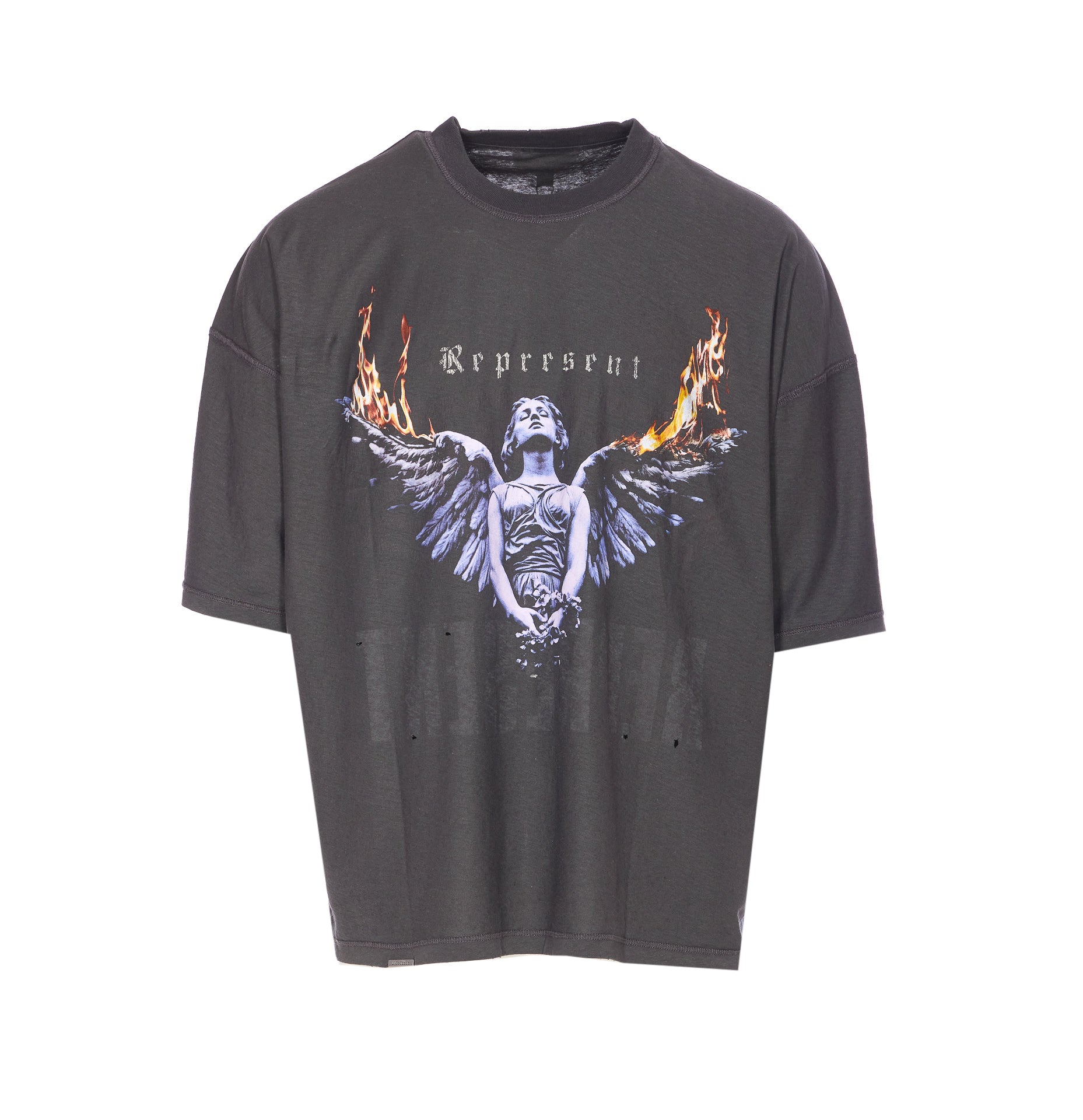 Represent T-shirts and Polos Grey Organic Cotton