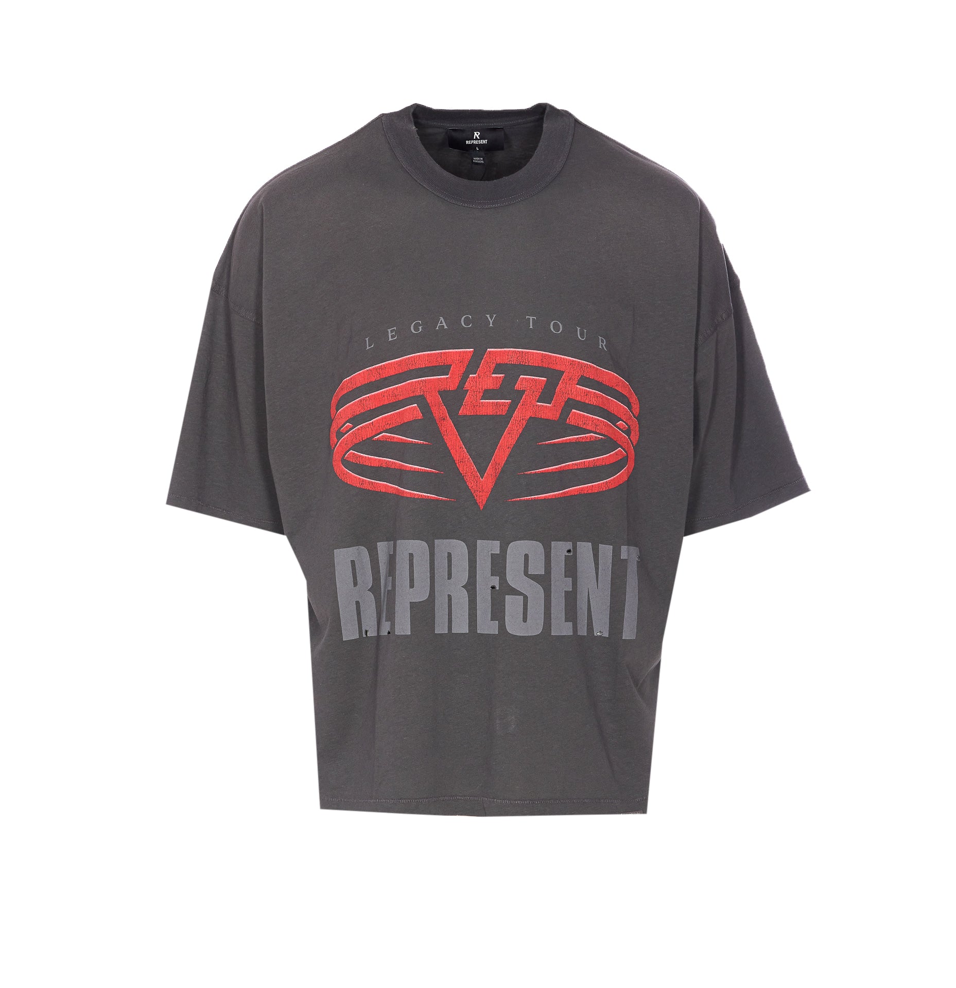 Represent T-shirts and Polos Grey Organic Cotton