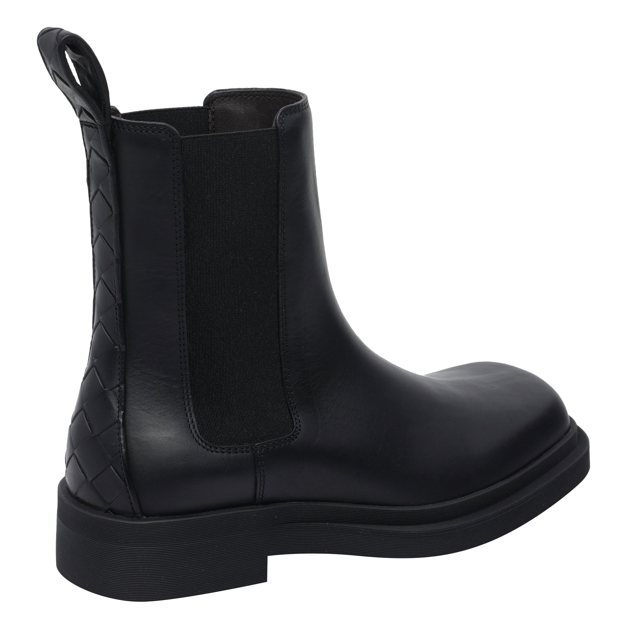 Bottega Veneta Boots Black Calf Leather/rubber Sole