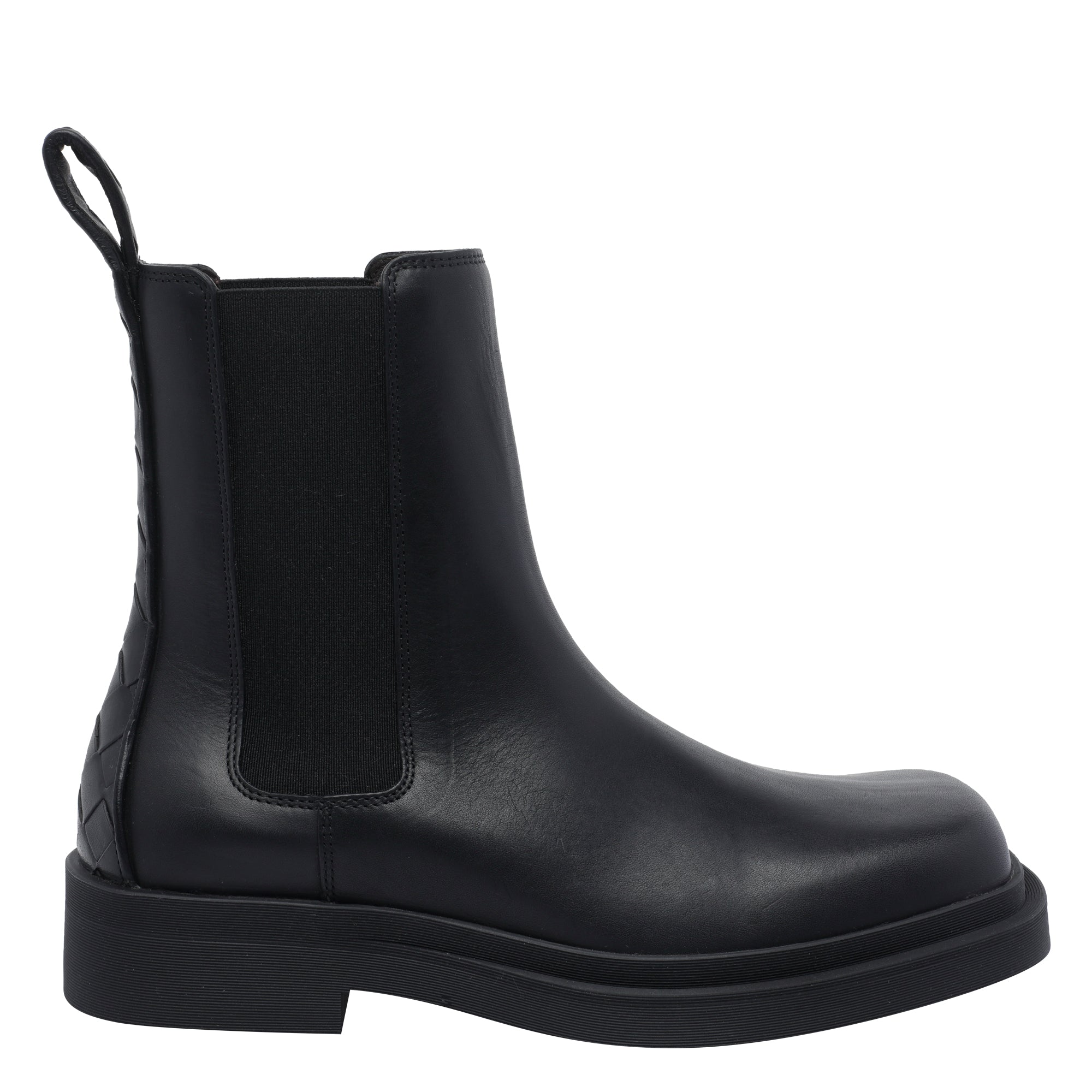 Bottega Veneta Boots Black Calf Leather/rubber Sole