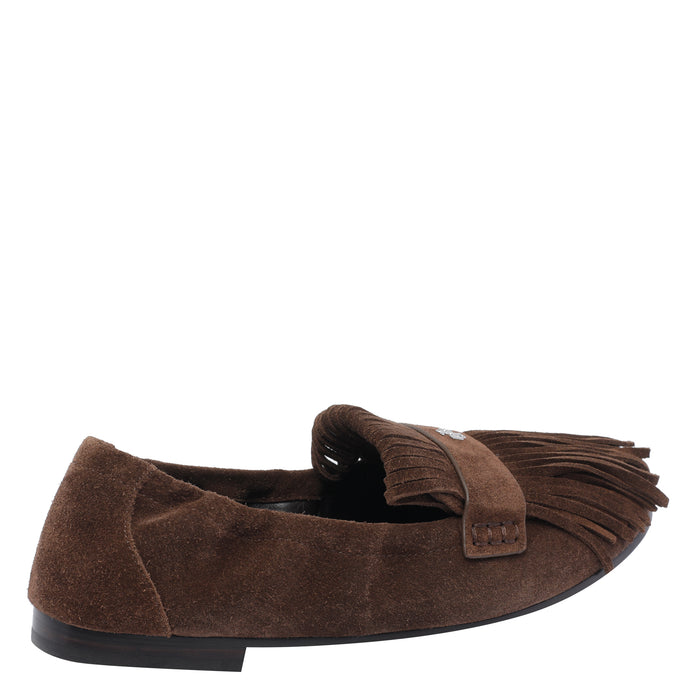 Tory Burch Flat shoes Brown Calf Leather/rubber Sole