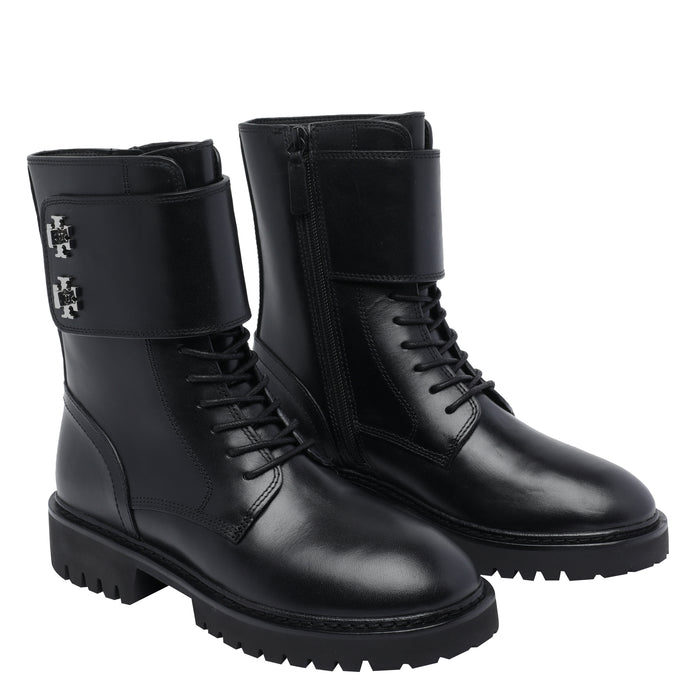 Tory Burch Boots Black Calf Leather/rubber Sole