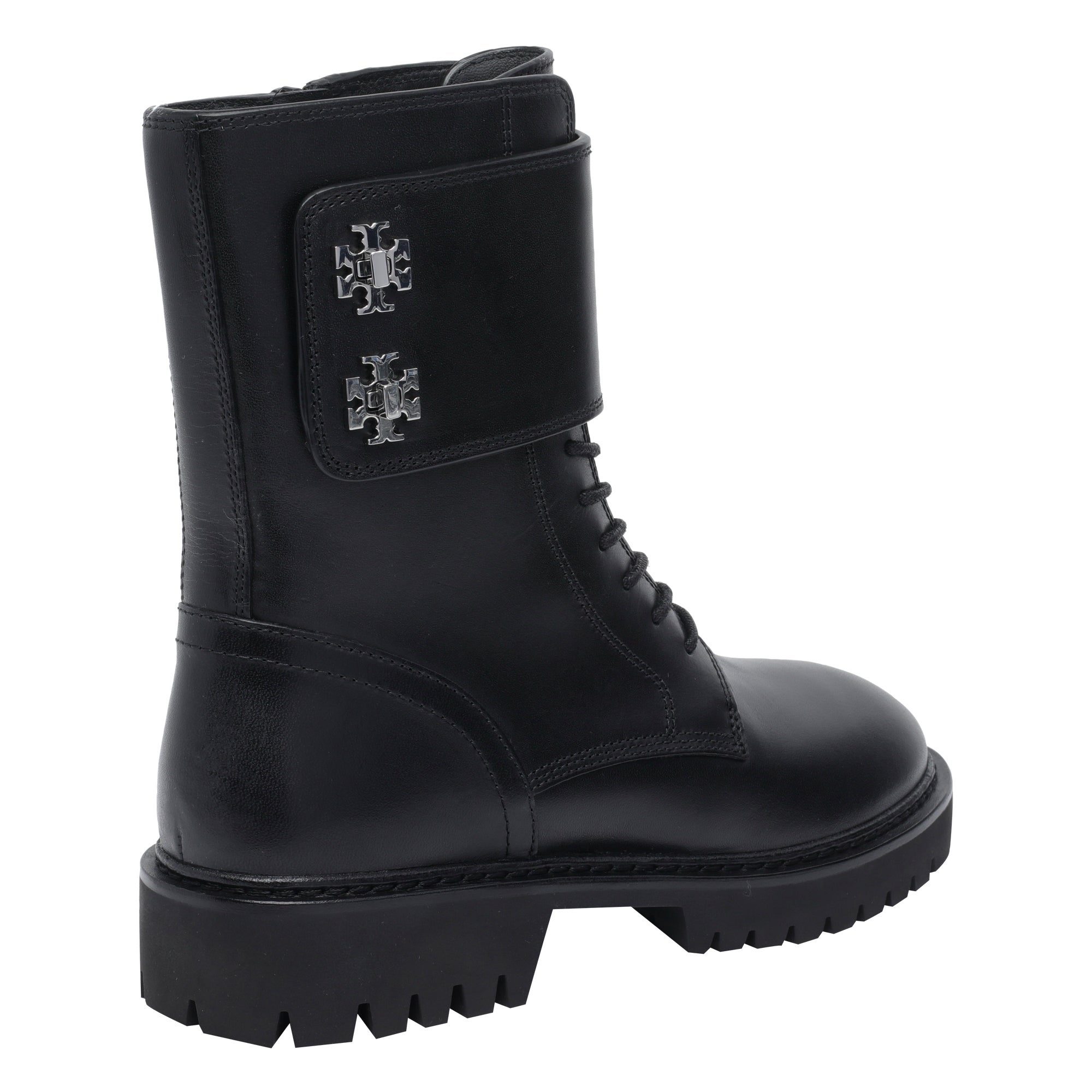 Tory Burch Boots Black Calf Leather/rubber Sole