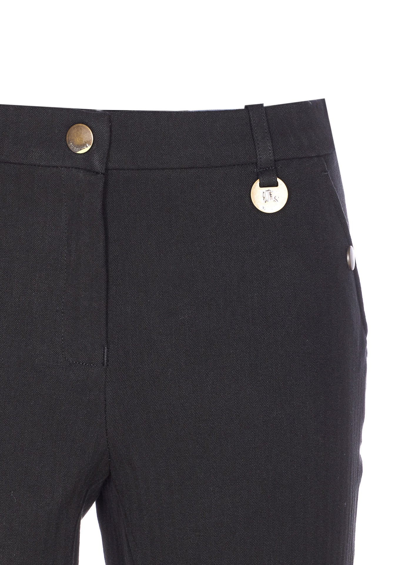 Burberry Trousers Black Cotton