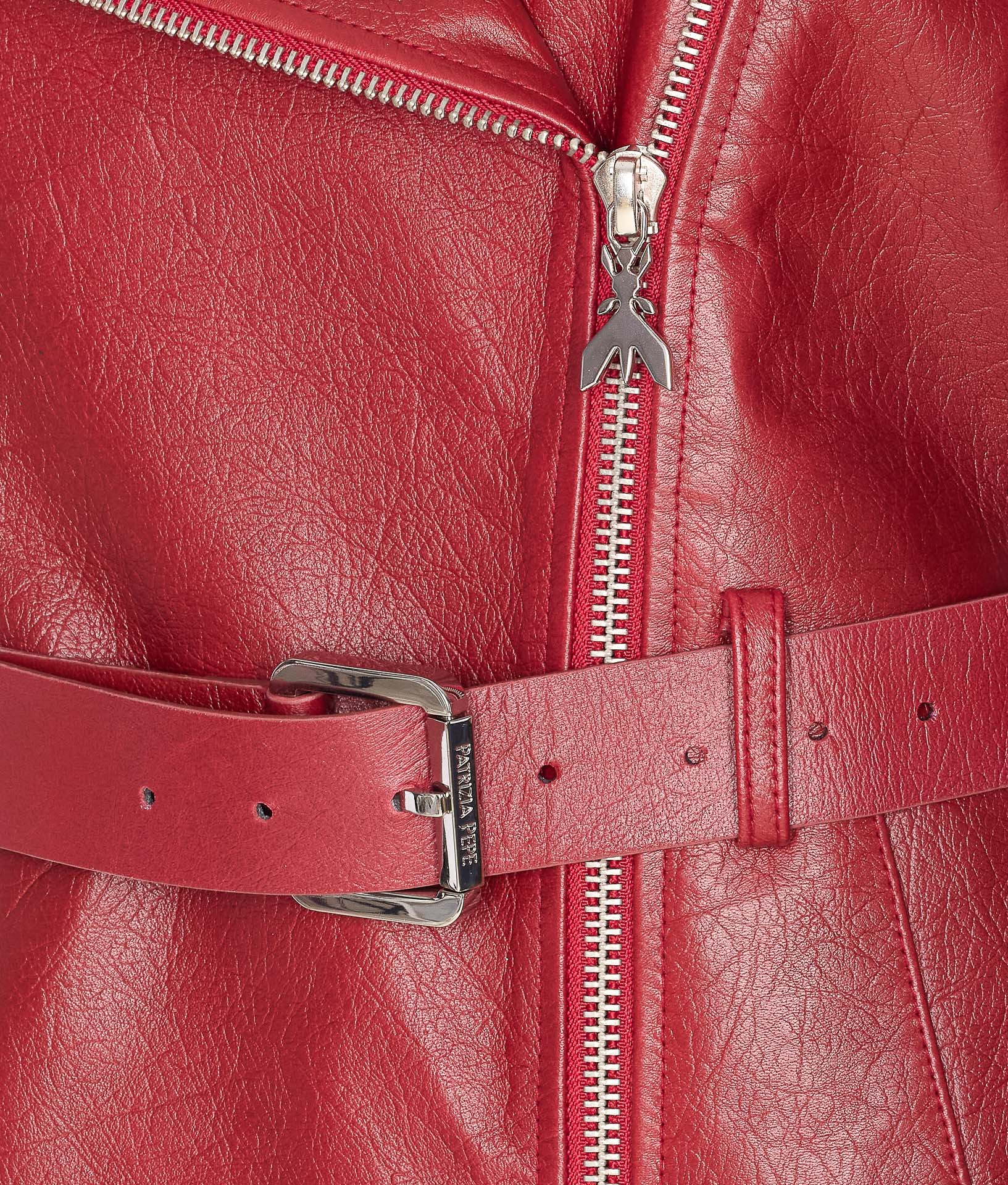 Patrizia Pepe Coats Red Leather