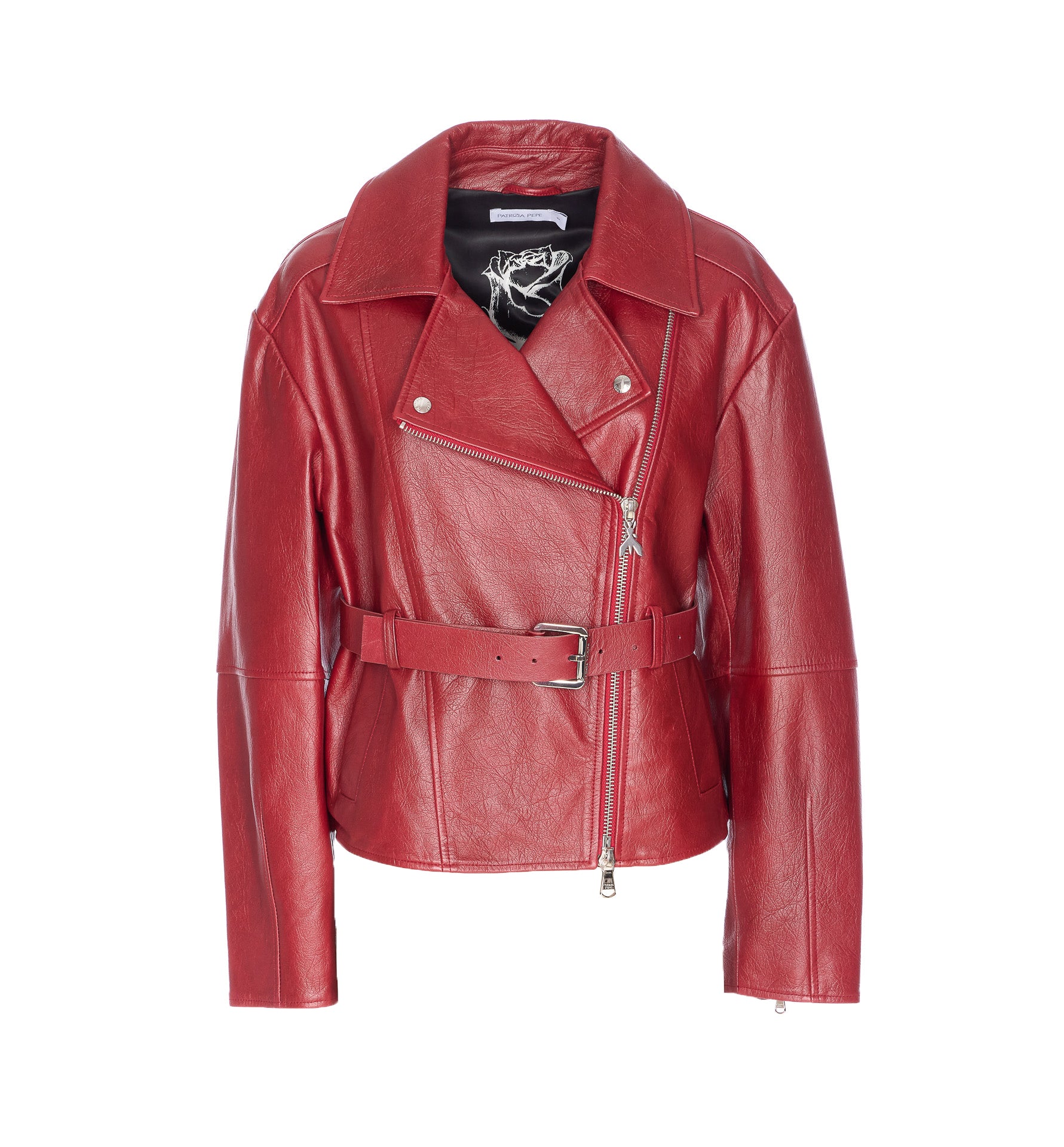 Patrizia Pepe Coats Red Leather