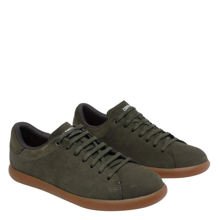 Camper Sneakers Green Calf Leather/rubber Sole