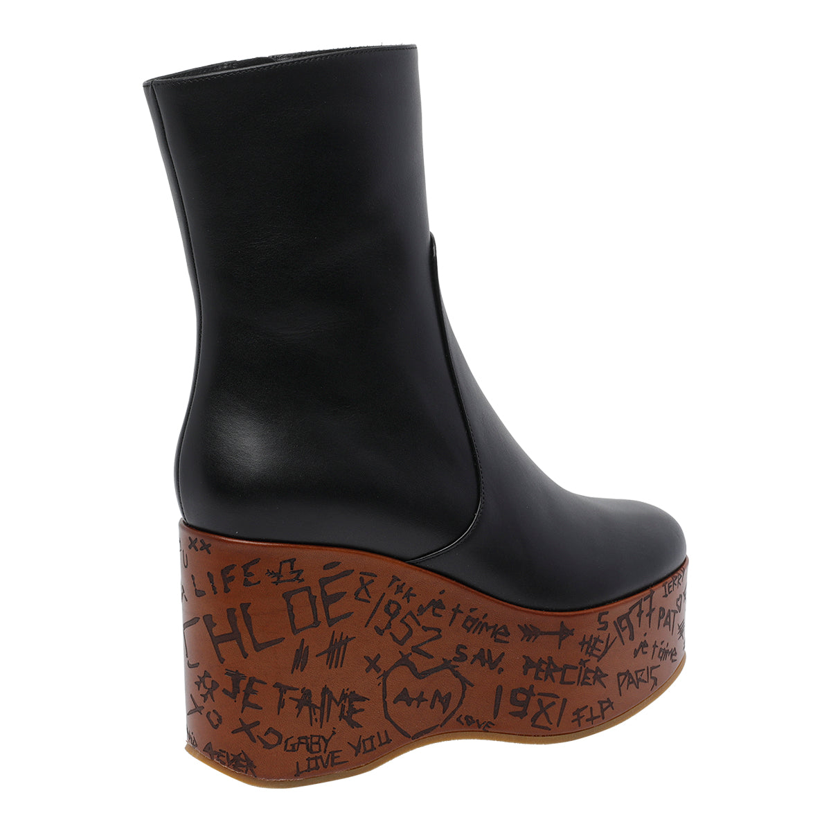 Chloè Boots Black Calf Leather/rubber Sole