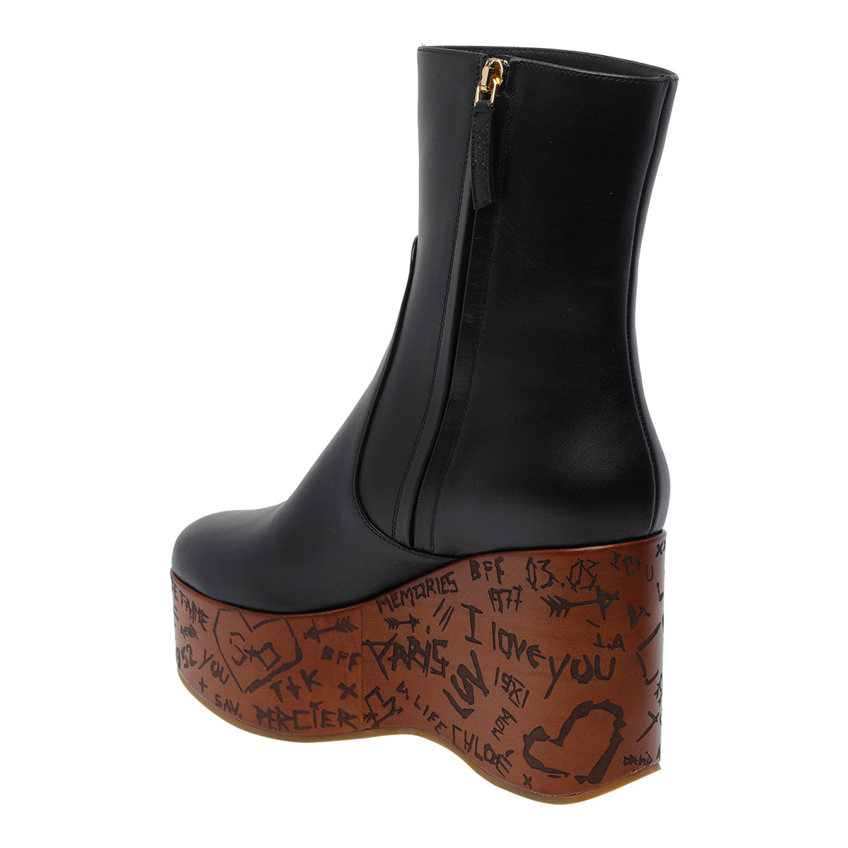 Chloè Boots Black Calf Leather/rubber Sole