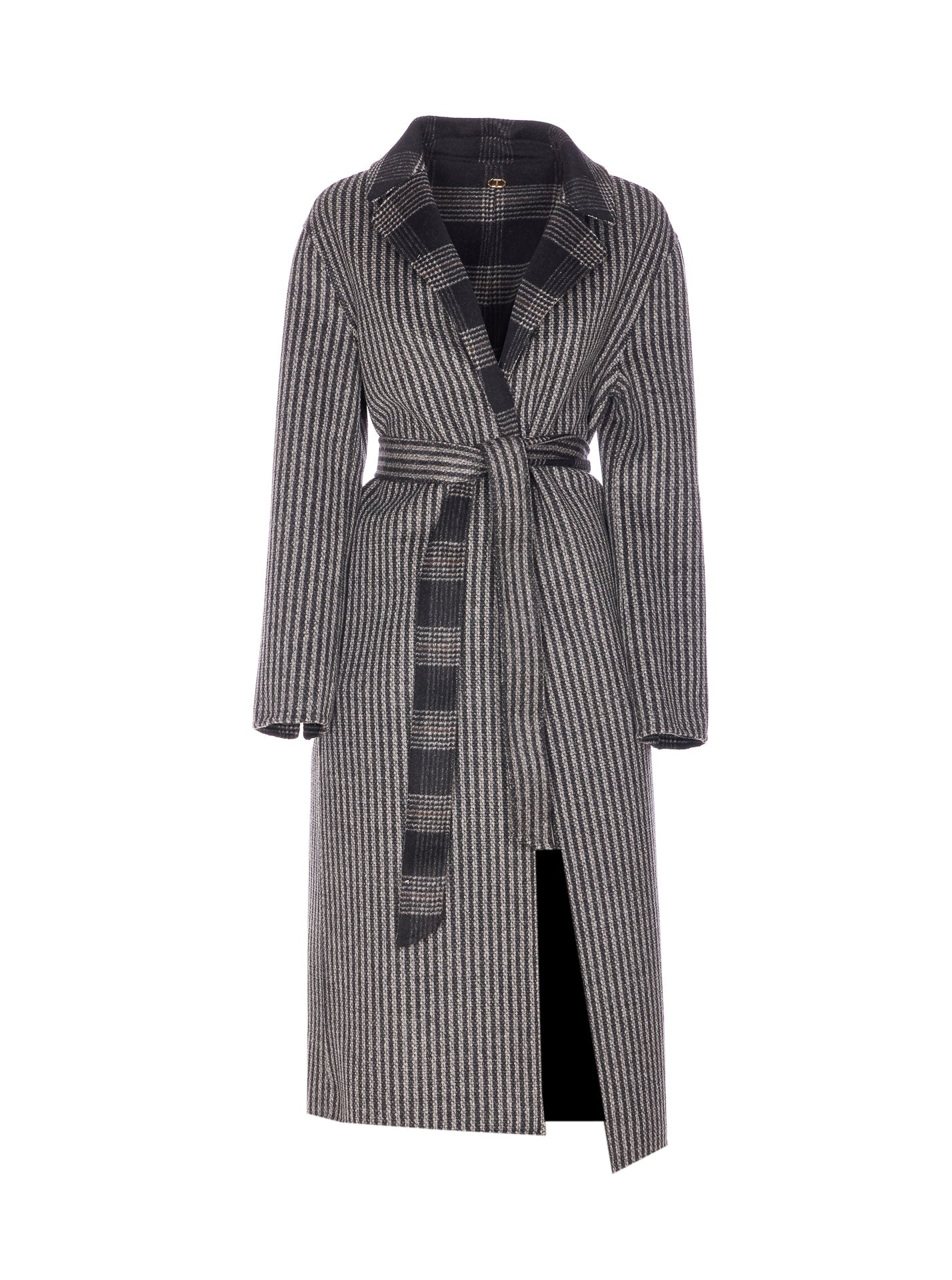 Twin-set Coats Grey Wool