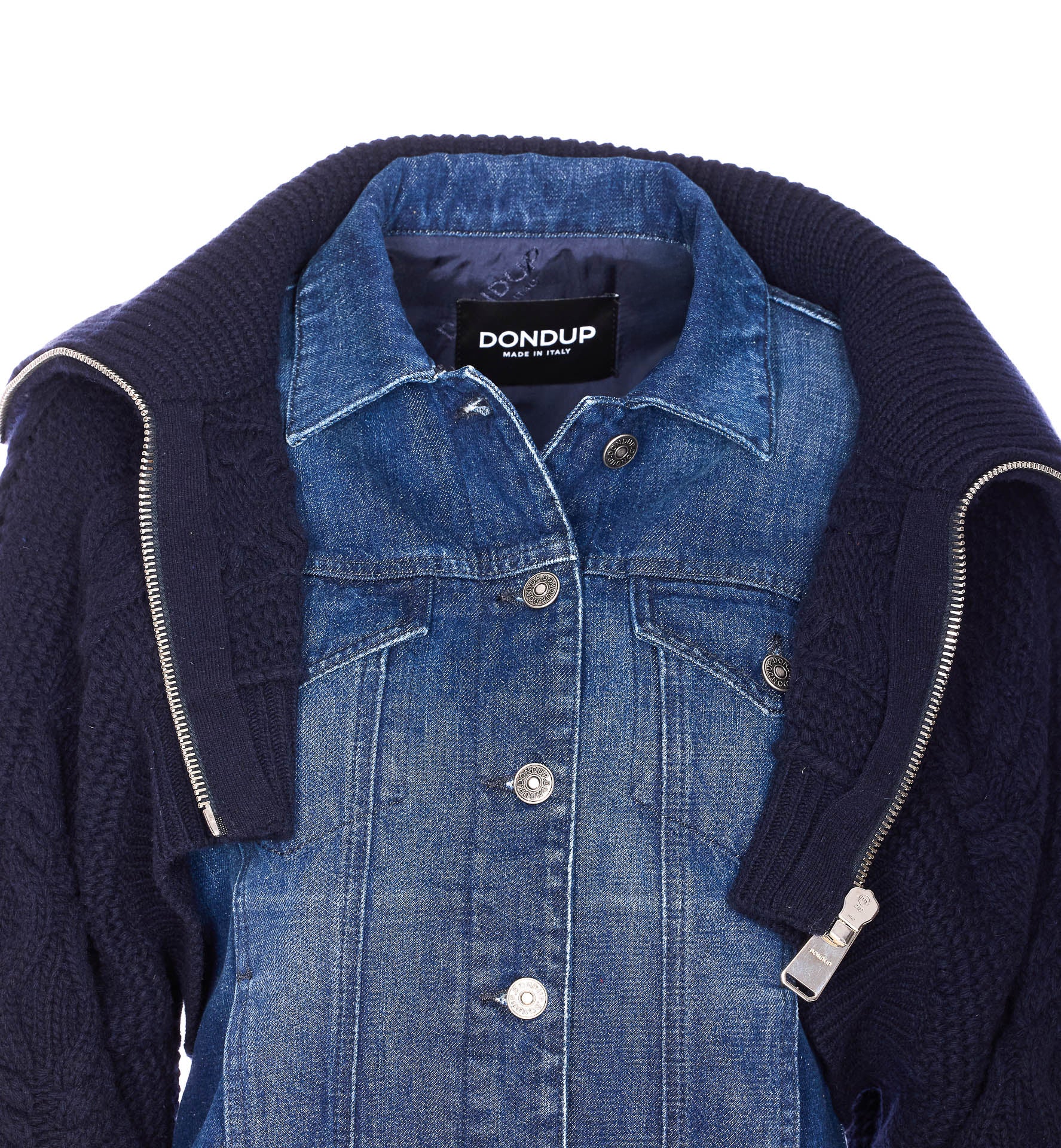 Dondup Coats Blue Cotton