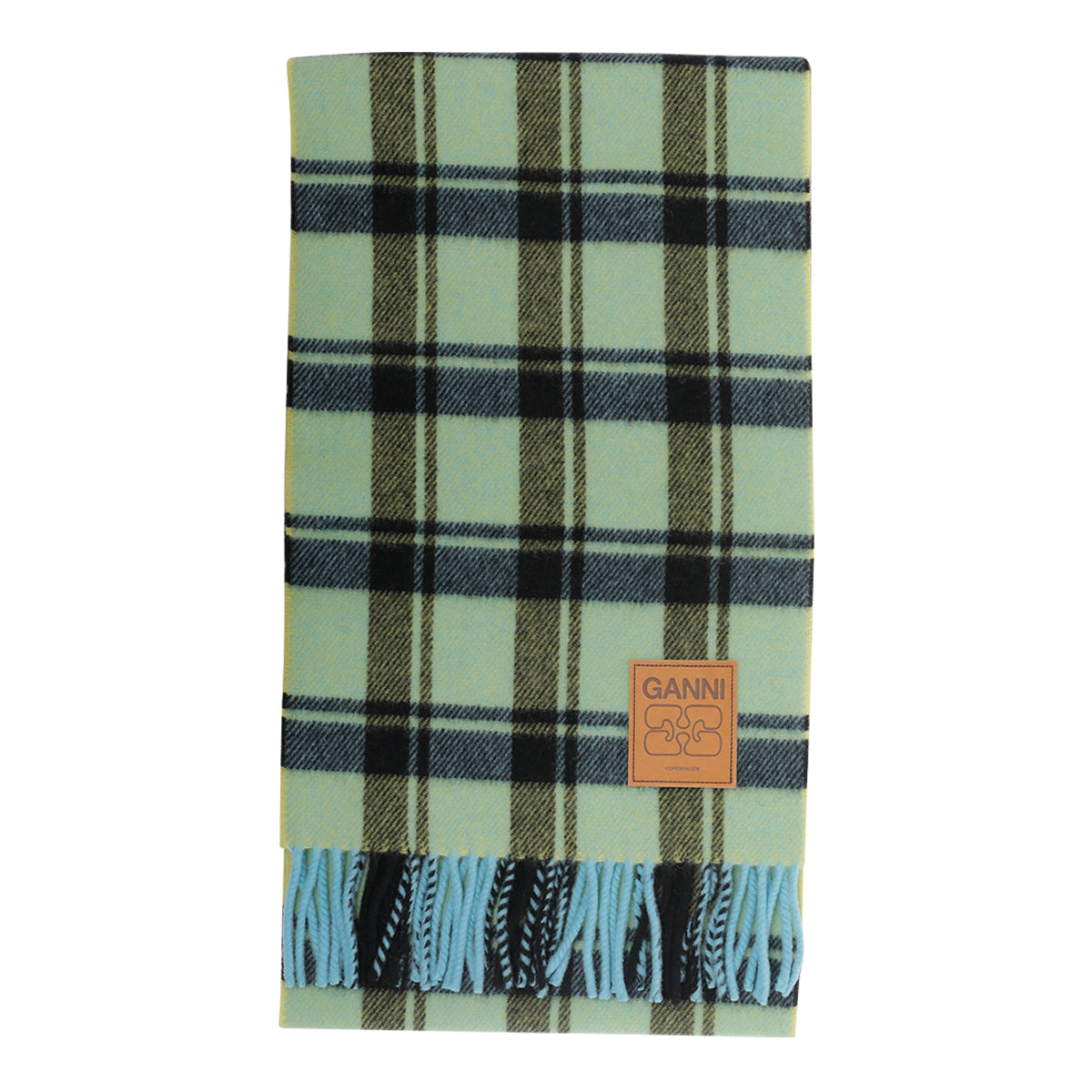 Ganni Scarfs Green Virgin Wool