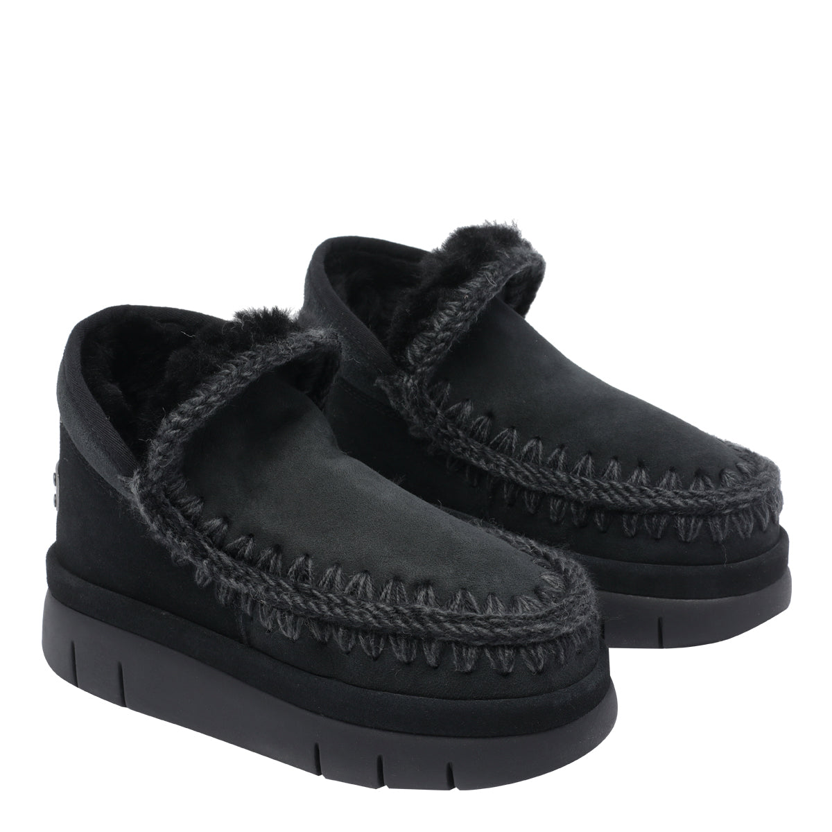 Mou Sneakers Black Calf Leather/rubber Sole