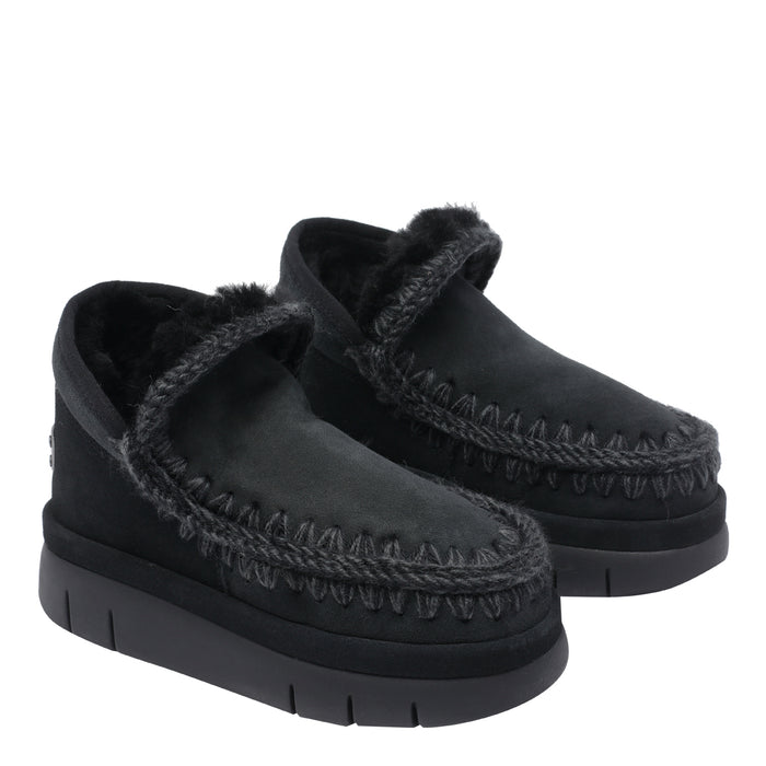 Mou Sneakers Black Calf Leather/rubber Sole