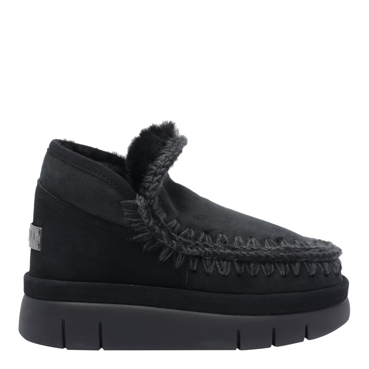 Mou Sneakers Black Calf Leather/rubber Sole