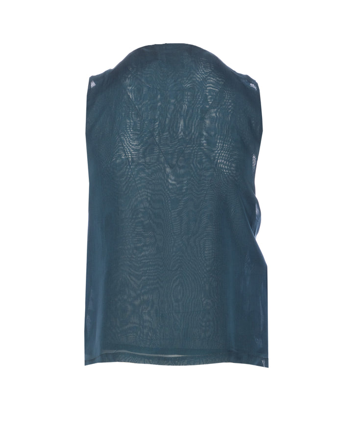 Pinko Top Blue Nylon