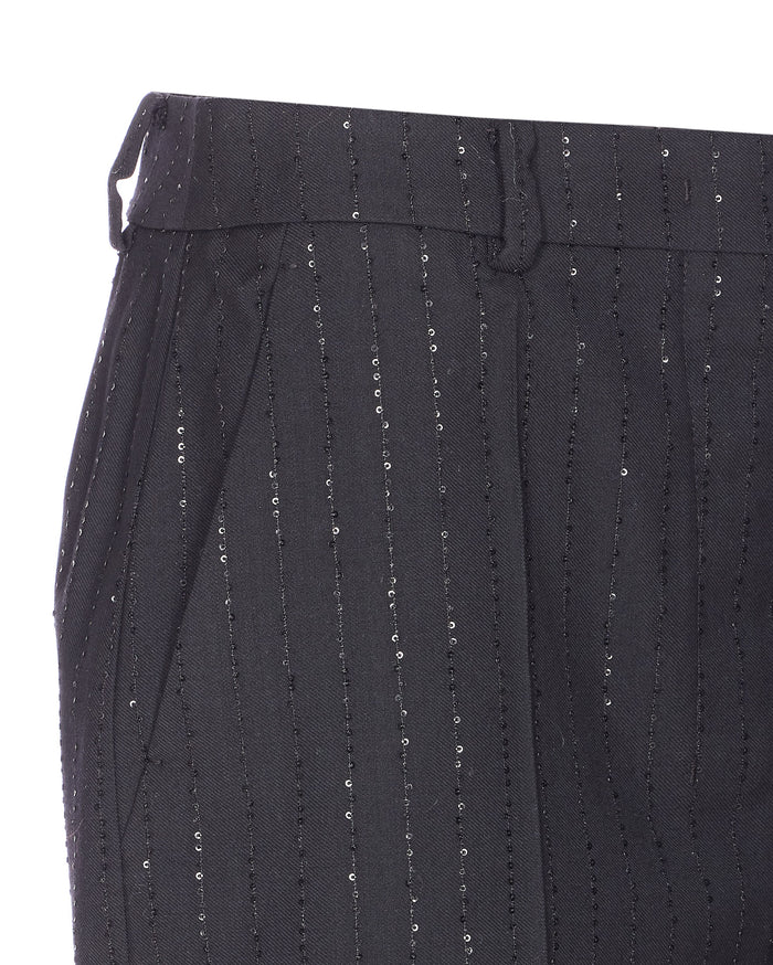 Max Mara Shorts Black Virgin Wool